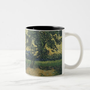 Van Gogh Landscape at Twilight Two-Tone Coffee Mug