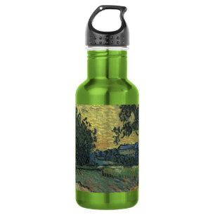 Van Gogh Landscape at Twilight Water Bottle
