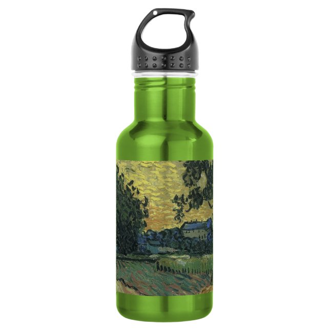 Van Gogh Landscape at Twilight Water Bottle (Front)