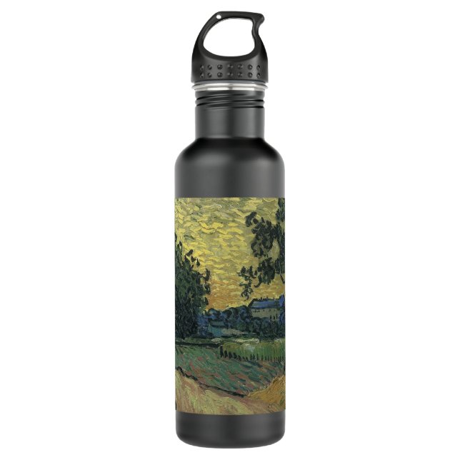 Van Gogh Landscape at Twilight Water Bottle (Front)