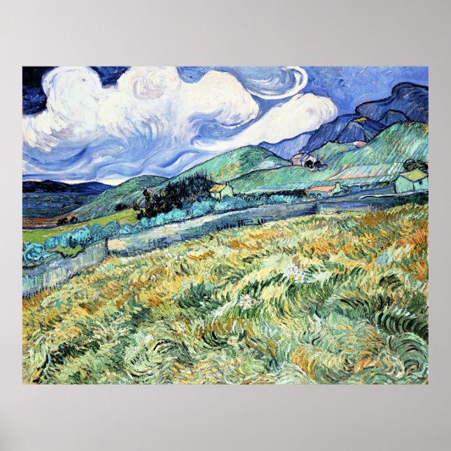 Van Gogh - Landscape from Saint-Remy, Poster (Front)