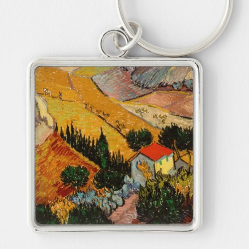 Van Gogh _ Landscape House Ploughman Keychain