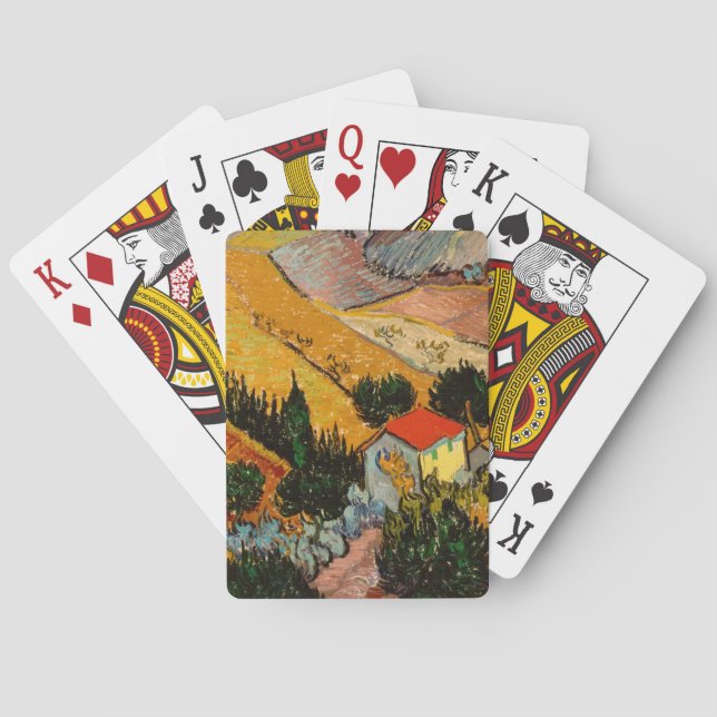 Van Gogh - Landscape House Ploughman Poker Cards (Back)