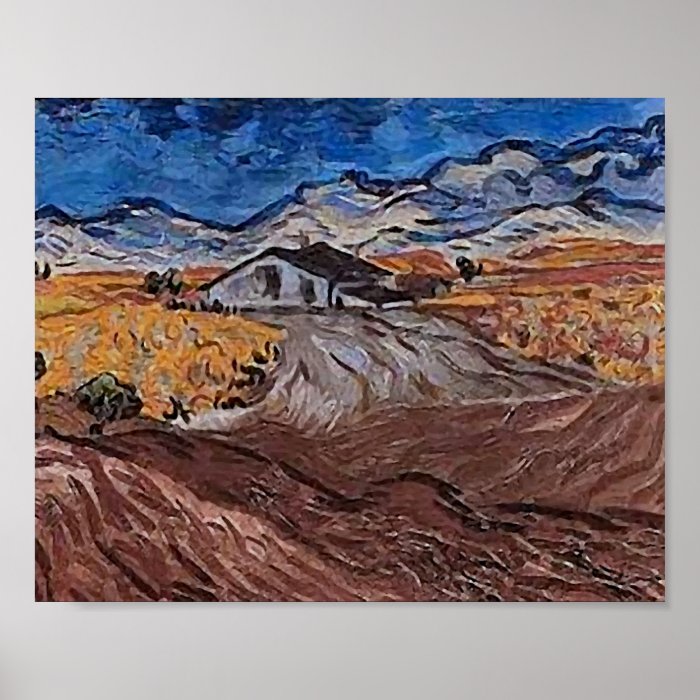 Van Gogh Landscape Near Saint Rémy Print