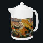 Van Gogh Landscape with House and Ploughman Teapot<br><div class="desc">Incorporated in the design on this product is a beautiful print of "Landscape with House and Ploughman" an 1889 oil on canvas painting created by Vincent van Gogh. Vincent van Gogh (1853 – 1890) was a Dutch Post-Impressionist painter who in just over a decade created approximately 2, 100 paintings including...</div>