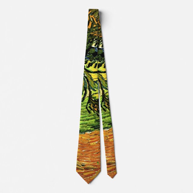 Van Gogh - Landscape with Trees and Figures Neck Tie (Front)