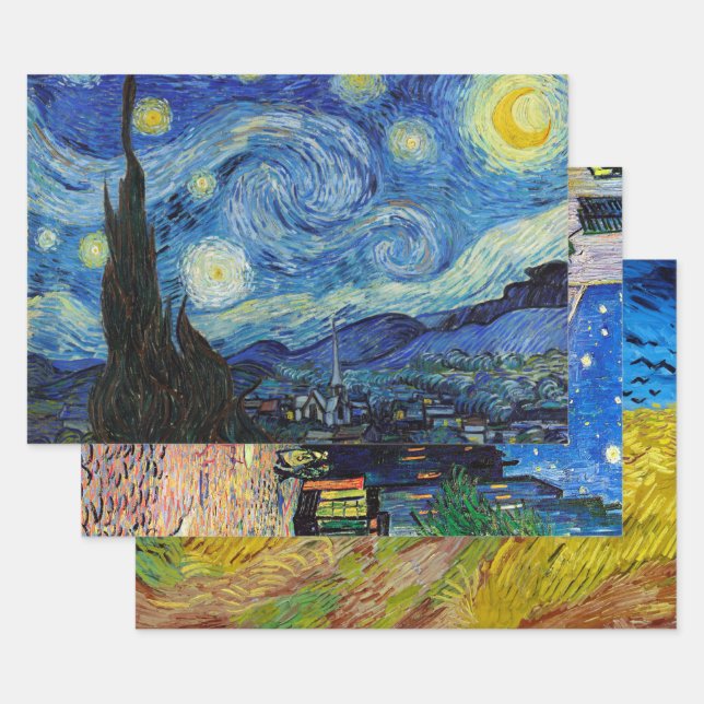 Van Gogh, Landscape Wrapping Paper Sheets (Set)