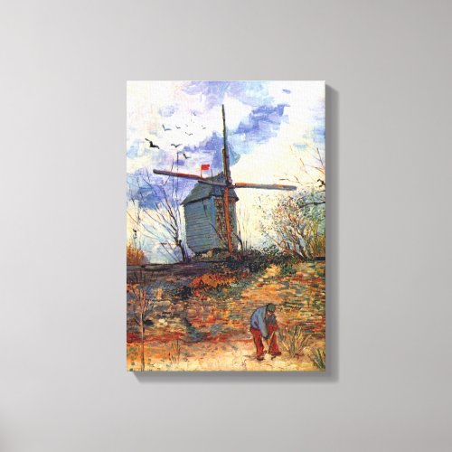 Van Gogh _ Le Moulin De La Galette Windmill Canvas Print