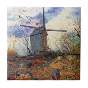 Van Gogh - Le Moulin De La Galette Windmill Ceramic Tile