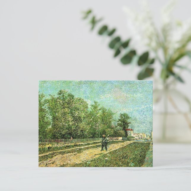 Van Gogh - Man with Spade... Postcard (Standing Front)