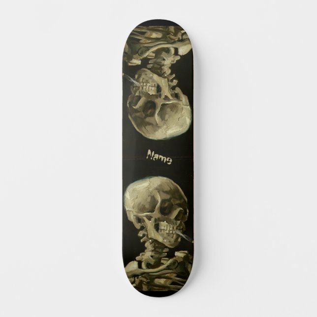 Van Gogh Masterpiece Artwork Skeleton Rad Cool  Skateboard (Front)