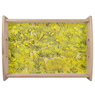 Van Gogh Meadow - Bright Yellow Wildflowers Serving Tray