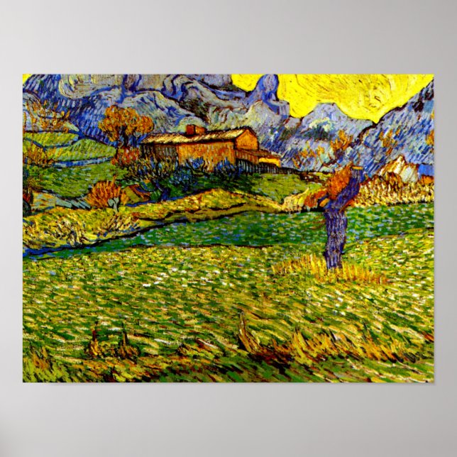 Van Gogh - Meadow in the Mountains Poster (Front)