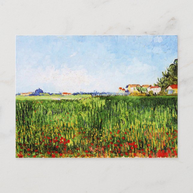 Van Gogh - Meadow with Poppies Postcard (Front)