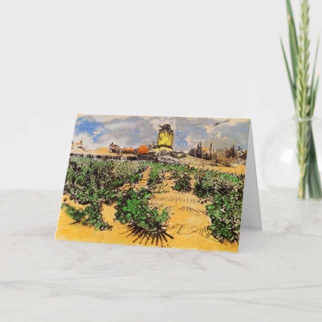 Van Gogh Mill of Alphonse Daudet at Fontevielle Card (Front)
