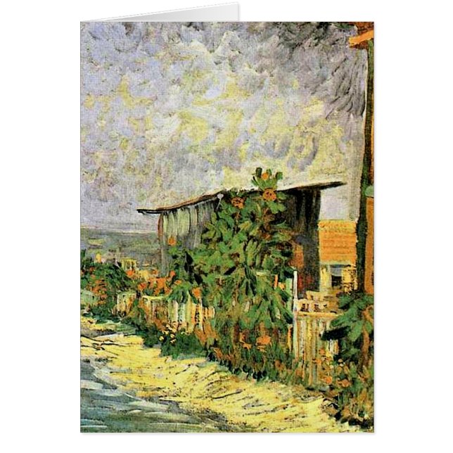 Van Gogh - Montmarte Path with Sunflowers, Cards (Front)
