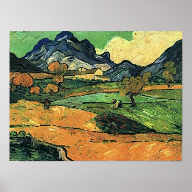 Van Gogh - Mount Gaussier, famous painting, Poster (Front)