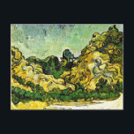 Van Gogh - Mountain Landscape at Saint-Remy Postcard<br><div class="desc">Vincent van Gogh post-Impressionism painting,  Mountain Landscape at Saint-Remy.</div>