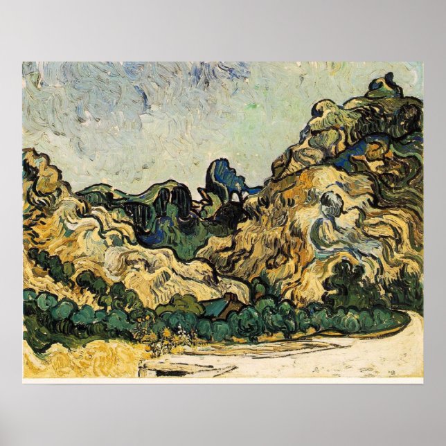 VAN GOGH - MOUNTAINS AT SAINT-REMY POSTER (Front)
