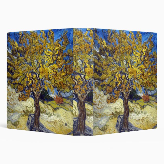 Van Gogh Mulberry Tree Masterpiece Art 3 Ring Binder (Background)
