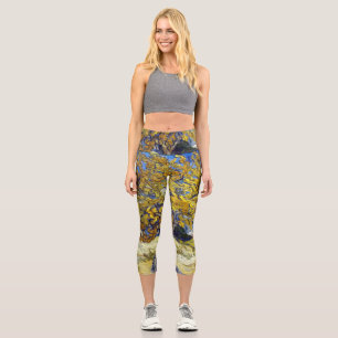Van Gogh Mulberry Tree Masterpiece Art Capri Leggings