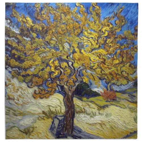 Van Gogh Mulberry Tree Masterpiece Art Cloth Napkin