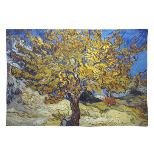 Van Gogh Mulberry Tree Masterpiece Art Cloth Placemat (Front)