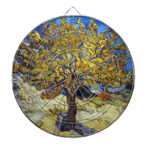 Van Gogh Mulberry Tree Masterpiece Art Dartboard With Darts