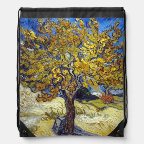 Van Gogh Mulberry Tree Masterpiece Art Drawstring Bag