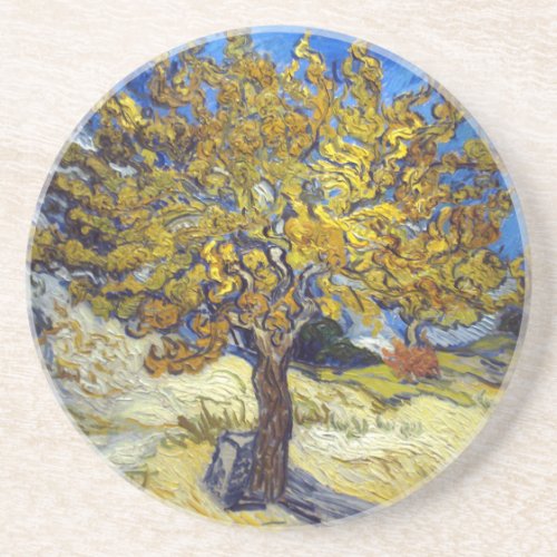 Van Gogh Mulberry Tree Masterpiece Art Drink Coaster