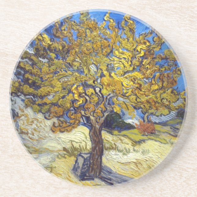 Van Gogh Mulberry Tree Masterpiece Art Drink Coaster (Front)