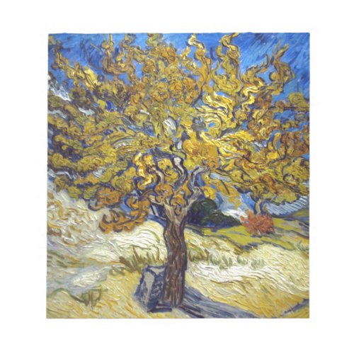 Van Gogh Mulberry Tree Masterpiece Art Notepad