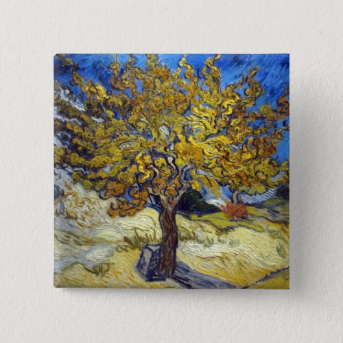Van Gogh Mulberry Tree Masterpiece Art Pinback Button