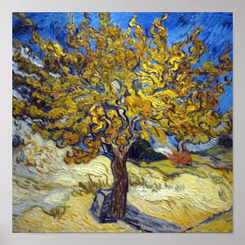 Van Gogh Mulberry Tree Masterpiece Art Poster
