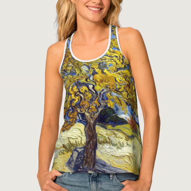 Van Gogh Mulberry Tree Masterpiece Art Tank Top (Front)