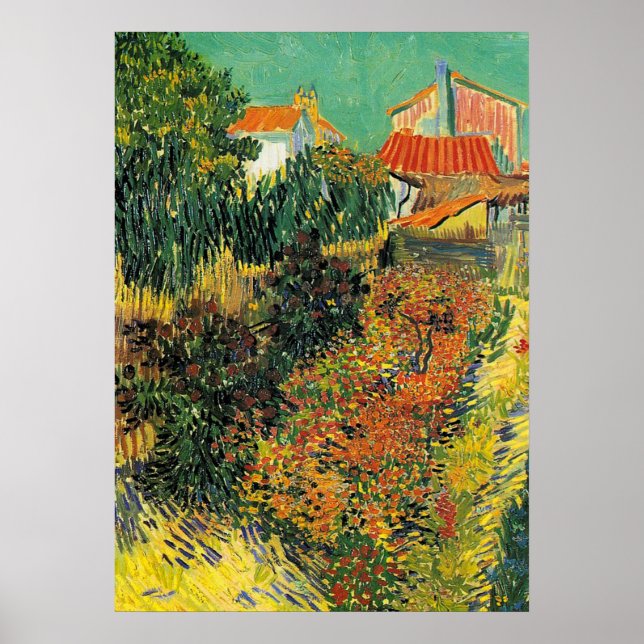 Van Gogh - Noon or Garden Behind a House Poster (Front)