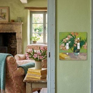 Van Gogh Oleanders Green Pink Floral Artistic Light Switch Cover