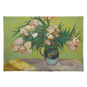 Van Gogh Oleanders Pink Floral Still Life Art Cloth Placemat
