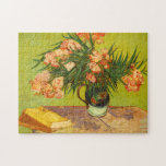 Van Gogh Oleanders Puzzle<br><div class="desc">Van Gogh Oleanders puzzle. Oil painting on canvas from 1888. Vincent Van Gogh stands as on of Western art’s great still life flower painters. Oleanders is one of Van Gogh’s most beautiful flower paintings, featuring a bouquet of oleanders in a small navy vase with bronze handle. The oleander blossoms are...</div>