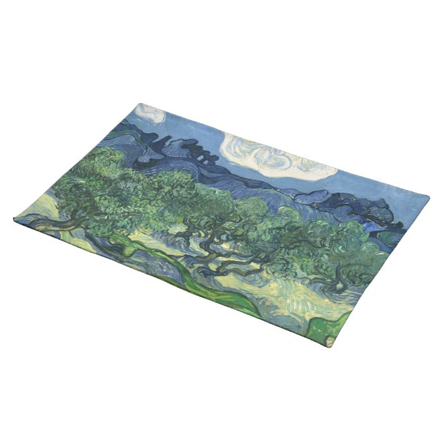 Van Gogh | Olive Trees | 1889 Cloth Placemat (On Table)