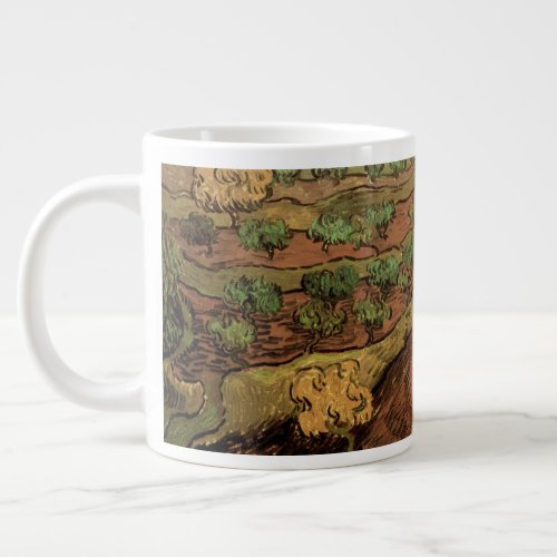 Van Gogh Olive Trees Against a Slope of a Hill Large Coffee Mug