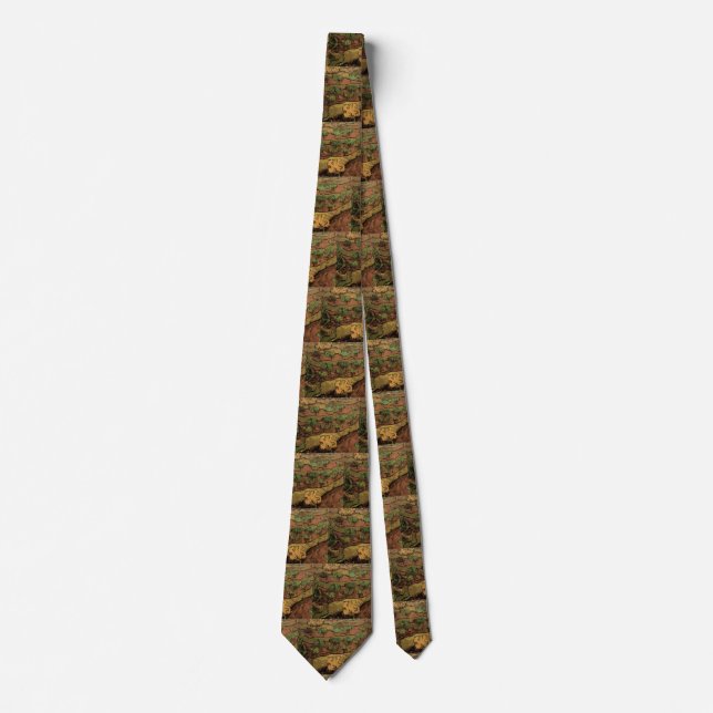 Van Gogh Olive Trees Against a Slope of a Hill Neck Tie (Front)