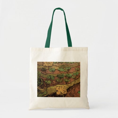 Van Gogh Olive Trees Against a Slope of a Hill Tote Bag