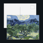 Van Gogh Olive Trees - Blue Mountain Art Postcard<br><div class="desc">This design showcases Vincent van Gogh’s 1889 masterpiece, "Olive Trees with the Alpilles in the Background, " painted during his stay in Saint-Rémy. The artwork features gnarled, expressive olive trees set against the dramatic, jagged peaks of the Alpilles mountains. Van Gogh’s signature post-impressionist style is evident in the swirling white...</div>