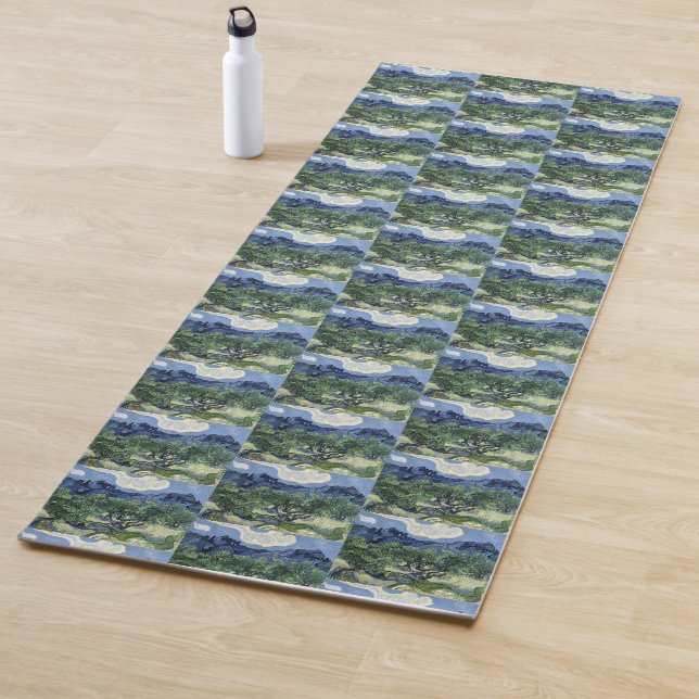 Van Gogh Olive Trees - Blue Mountain Art Yoga Mat (In Situ)