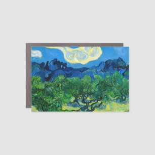 Van Gogh Olive Trees in a Mountainous Landscape Car Magnet