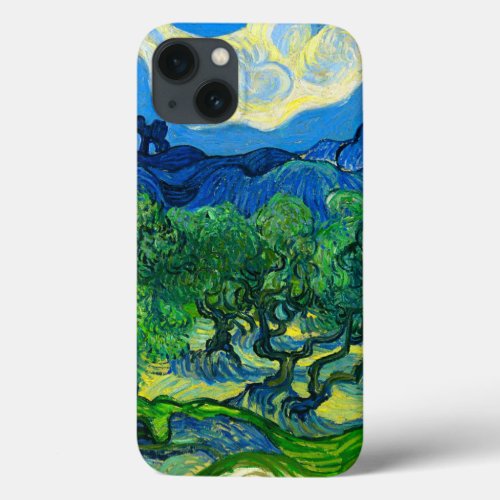 Van Gogh Olive Trees in a Mountainous Landscape iPhone 13 Case