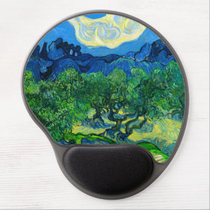 Van Gogh Olive Trees in a Mountainous Landscape Gel Mouse Pad
