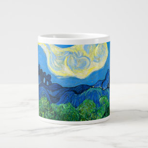 Van Gogh Olive Trees in a Mountainous Landscape Giant Coffee Mug