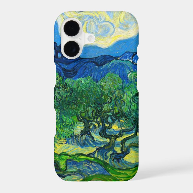 Van Gogh Olive Trees in a Mountainous Landscape iPhone Case (Back)